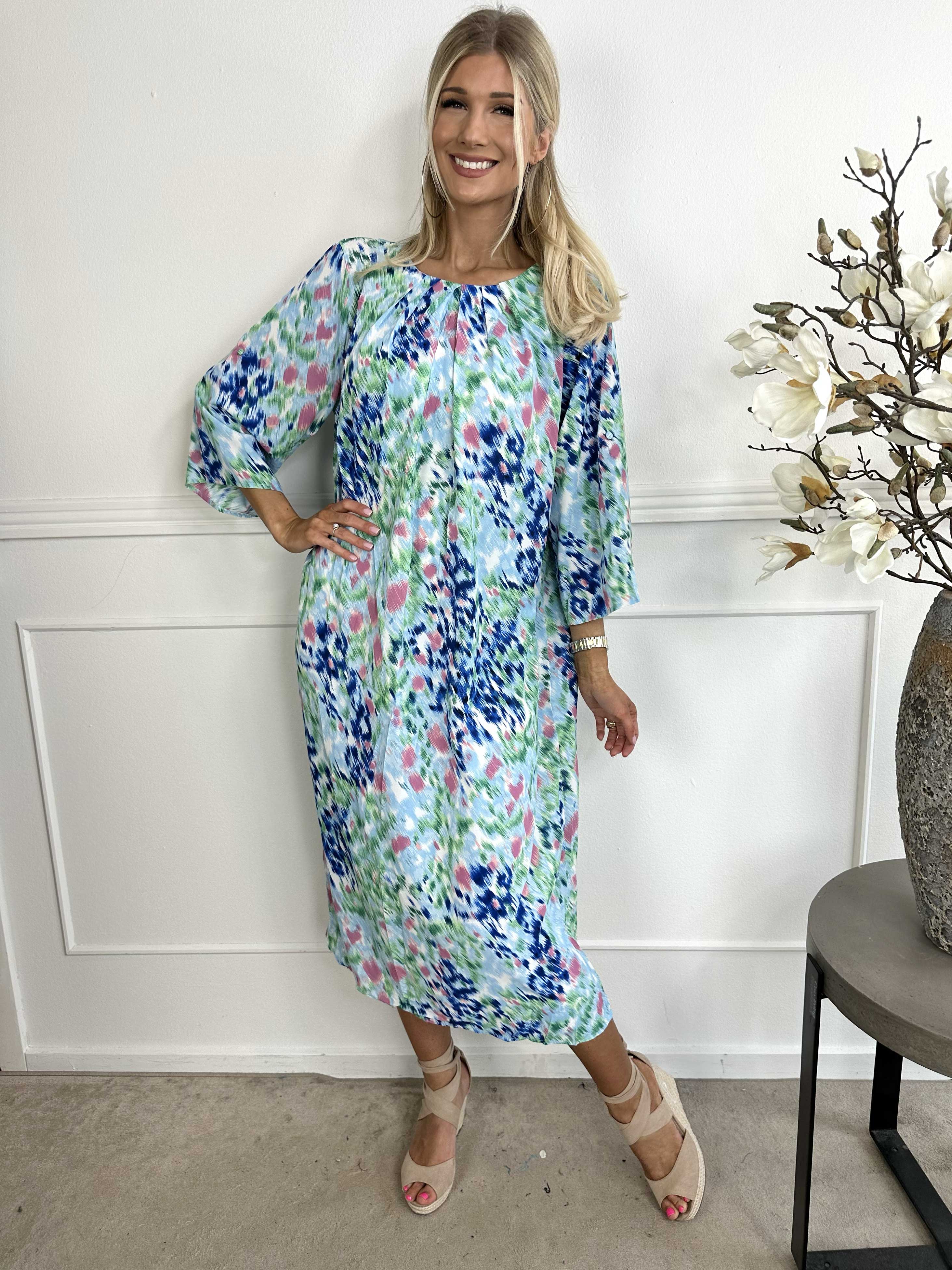 Gigi - Flerfarvet mønstret tunikakjole